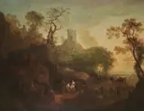 Nathaniel Grogan, Breaking Up Of An Irish Fair, Oil on canvas