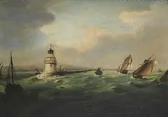 William Sadler II, Poolbeg Lighthouse, Dublin, Oil on panel