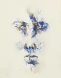 Study Towards An Image Of W.B. Yeats by Louis le Brocquy, Watercolour, sold Nov 2022
