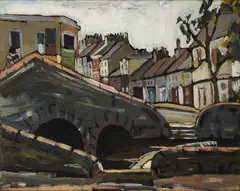 Kitty Wilmer O'Brien, The Bridge, Westport, Co Mayo, Oil on board