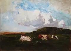 Nathaniel Hone, Cattle At Malahide, Oil on canvas
