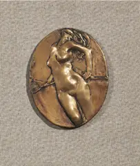 Jack Coughlin, Figure Turning, Bronze Bas-Relief