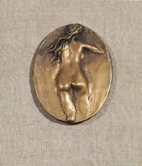 Jack Coughlin, Beach Figure, Bronze Bas-Relief