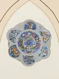 Study For A Rose Window In Loughrea Cathedral, Co Galway by Evie Hone, Gouache and pencil, sold Nov 2022