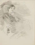 Portrait Of Lily by John Butler Yeats, Pencil on paper, sold Nov 2022
