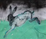 Margo Banks, Chasing The Wind 2, Mixed media on paper