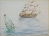 Roman Polanski, Message In A Bottle, Pastel
