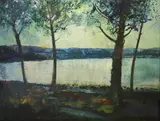 Daniel O'Neill, Landscape, Oil on board