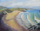Brian Vahey, Seaside Landscape, Oil on board