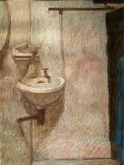 Elizabeth Comerford, Sink, Crayon
