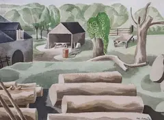 Eric Patton, Workyard, Watercolour