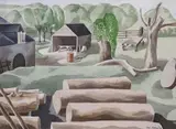 Eric Patton, Workyard, Watercolour