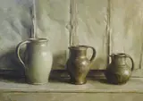 Mark O'Neill, Rustic Trio, Oil on board