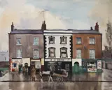 Haddington Road Facade by Tom Nisbet, Watercolour, sold Oct 2022