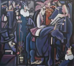 Circus by George Dunne, Oil on canvas, sold Oct 2022