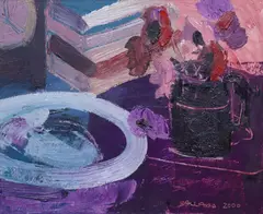 Still Life by Brian Ballard, Oil on canvas, sold Oct 2022