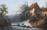 Thomas Walmsley, Fishing On The River Dee, Oil on paper