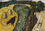 Norah McGuinness, Roadside Grasses, Donegal, Oil on canvas