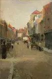 Sir Walter Frederick Osborne, High Street, Rye, 1889, Oil on board