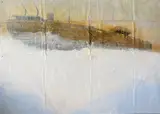 Departure (White Water) by Hughie O'Donoghue, Oil and mixed media on tarpaulin, sold Jun 2022
