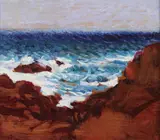 Roderic O'Conor, Sea And Red Rocks, c.1898 Oil on panel