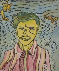 Kenneth Hall, Portrait Of Benny (Basil Rakoczi), Oil on canvas