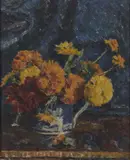 Mainie Jellett, Marigolds, Oil on panel