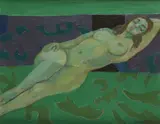 Gerard Dillon, Green Nude, Oil on canvas