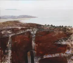 Arthur Armstrong, Rocky Landscape, 1968, oil on board