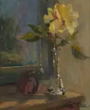 Liam Treacy, Summer Flower, Oil on board