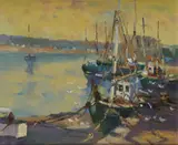 Liam Treacy, Evening Time, Skerries, Oil on board