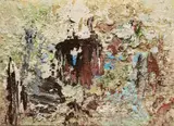 Landscape by John Kingerlee, Oil and mixed media on board, sold May 2022