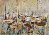 Leonard Sexton, Skerries Harbour, Oil on board