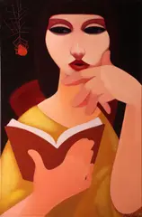 Paul Kerr, The Girl And The Spider, Acrylic on canvas