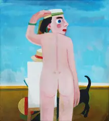 Nude by Jack Donovan, Oil on canvas laid on board, sold May 2022