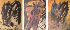 Triptych by Michael Mulcahy, Mixed media, sold May 2022