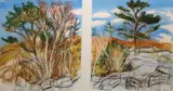 Brian Bourke, Limestone Landscape Near Moycullen, Watercolour and crayon