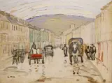 Letitia Marion Hamilton, Street Scene, Possibly Bandon, Oil on board