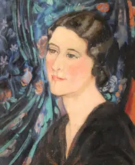 Woman In A Drawing Room by Grace Henry, Oil on canvas board, sold Mar 2022