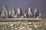 Daniel O'Neill, Breakwater - Newcastle, Oil on board