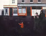 Hector McDonnell, Musician And Children, 1980, Oil on canvas board