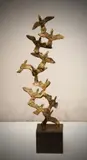 Birds In Flight by John Behan, Bronze on black Kilkenny marble base, sold Mar 2022