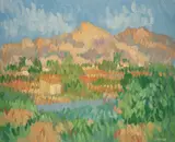 Hillside Nerja by Desmond Carrick, Oil on board, sold Mar 2022