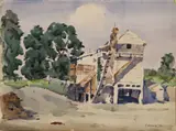 Desmond Carrick, The Old Mill, Watercolour