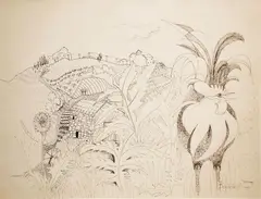 Tuscany by Pauline Bewick, 1972, Pen and ink, sold Mar 2022