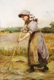 Edith F. Grey, The Young Harvester, Oil on board