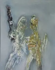 The Winners by Gerald Davis, Oil on board, sold Mar 2022
