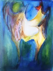 The Cock by John Kelly, Watercolour and mixed media on board, sold Mar 2022