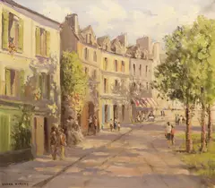 Frank Murphy, Street Scene, Oil on canvas