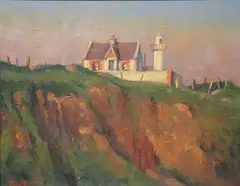 Tom Roche, Dingle Lighthouse, Co. Kerry, Oil on canvas